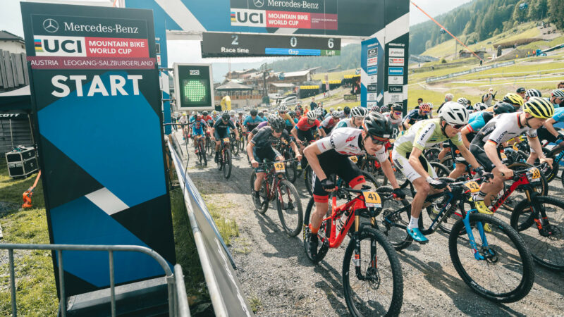 Starterfeld beim UCI Mountain Bike Weltcup 2021© Moritz Ablinger